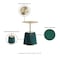 Manhattan Comfort Round End Table 1.0 and End Table 2.0 Set of 2, 18.43 in L, Stainless Steel, Green 2-AT03-GR - alternate 4